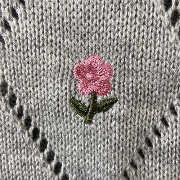 Floral grey sweater vest - Picture 7 of 7